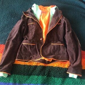 Women’s Brown Jacket with Orange Accents